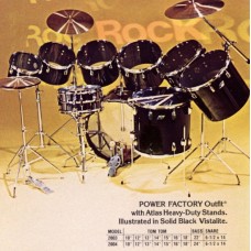 Ludwig Drum Set: Vintage Ludwig Vistalite Drum Set 'Power Factory' Smoke  
