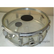Rogers Snare Drum : Vintage Rogers Acrylic Snare Drum : Clear Acrylic Rogers Powertone Snare Drum (Vistalite Style)